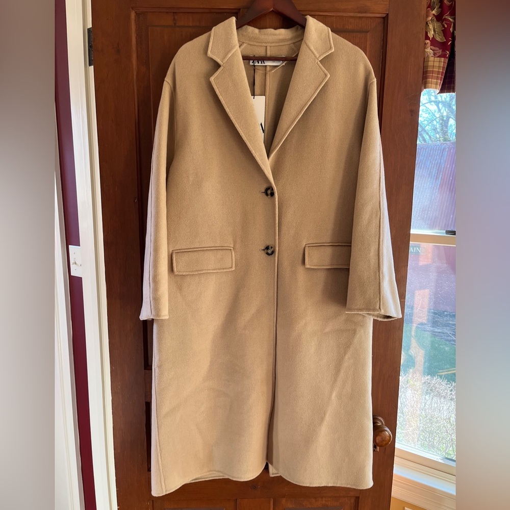 Zara DOUBLE FACED WOOL BLEND COAT